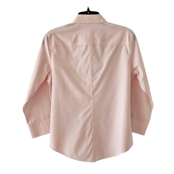 Petite Sophisticate Non-Iron Long Sleeve Button Down Shirt | NWT | SP | Pink - Picture 4 of 15